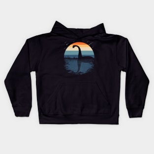 Nessie Retro Sunset Kids Hoodie